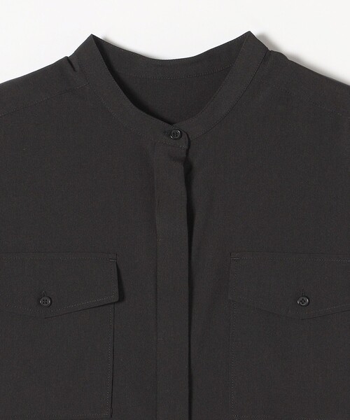 SHIPS any（シップス エニィ）の「【WEB限定】SHIPS any: ジョーゼット プリーツ フレンチスリーブ ワンピース 23SS（シャツワンピース・レディース・ブラック/ブラウン・ONE SIZE）」の7枚目の写真