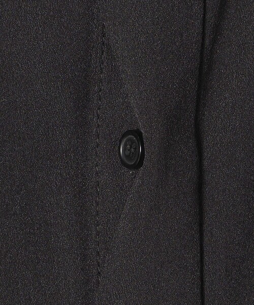 SHIPS any（シップス エニィ）の「【WEB限定】SHIPS any: ジョーゼット プリーツ フレンチスリーブ ワンピース 23SS（シャツワンピース・レディース・ブラック/ブラウン・ONE SIZE）」の3枚目の写真