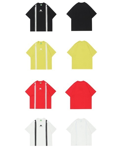 Ressaca(レサーカ)の「オーバーサイズ ワンポイントロゴ ラインプリント クルーネック半袖Tシャツ(Tシャツ/カットソー・メンズ・イエロー/レッド/ホワイト/ブラック・M/L/XL)」の13枚目の写真