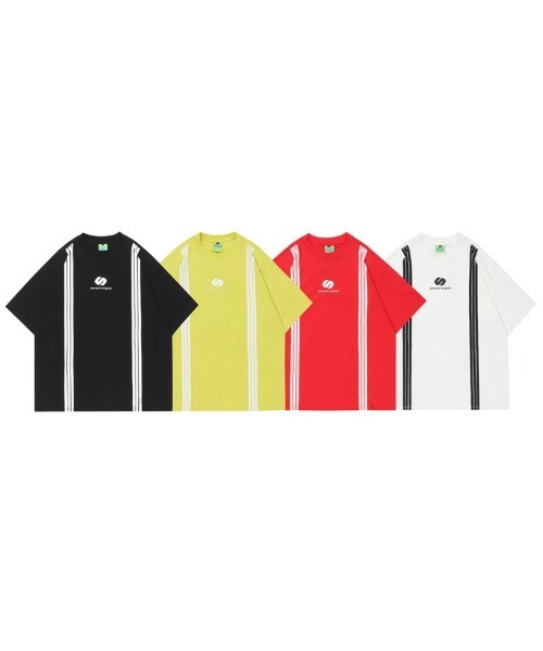Ressaca(レサーカ)の「オーバーサイズ ワンポイントロゴ ラインプリント クルーネック半袖Tシャツ(Tシャツ/カットソー・メンズ・イエロー/レッド/ホワイト/ブラック・M/L/XL)」の21枚目の写真