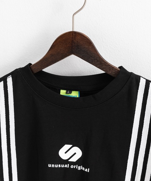 Ressaca(レサーカ)の「オーバーサイズ ワンポイントロゴ ラインプリント クルーネック半袖Tシャツ(Tシャツ/カットソー・メンズ・イエロー/レッド/ホワイト/ブラック・M/L/XL)」の11枚目の写真