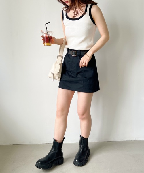 CLEA(クレア)の「ボーダーアソート サマーニットリブタンクトップ(タンクトップ・レディース・ピンク/ブラック系その他/グレー系その他/ブラック/ホワイト/グリーン系その他/アイボリー・FREE)」の13枚目の写真