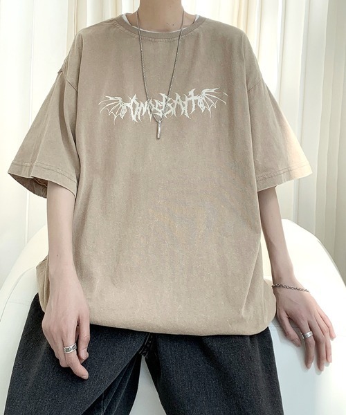FVLMEN（フルメン）の「【FVLMEN】flower back print halfsleeve tee/フラワー バックプリント ハーフスリーブ T（Tシャツ/カットソー・メンズ・ブラック/ベージュ/ブルー・MEDIUM/LARGE/X-LARGE）」の21枚目の写真