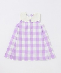 【リンク】衿つきブロックチェックワンピ(キッズ)