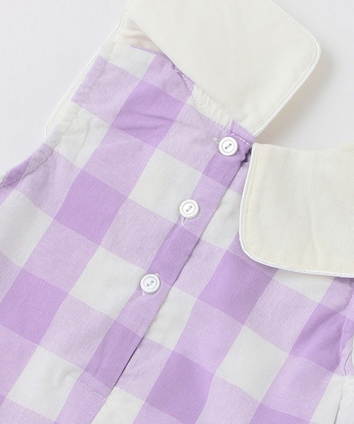 petit main（プティマイン）の「【リンク】衿つきブロックチェックワンピ(キッズ)（ワンピース・キッズ・ラベンダー/ブラック・90cm/100cm/80ｃｍ/110cm/120cm/130cm）」の11枚目の写真