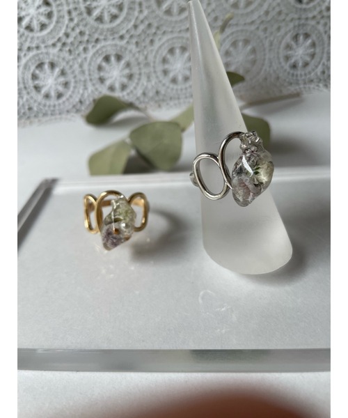 tone(トーン)の「【marumusubi】clear ring(MA)(リング・レディース・ゴールド/シルバー系その他/ゴールド系その他/クリア/シルバー系その他2/ブラウン・FREE)」の4枚目の写真