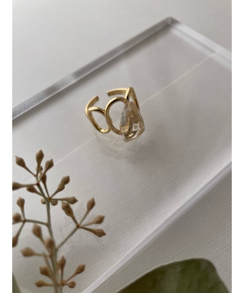 tone(トーン)の「【marumusubi】clear ring(MA)(リング・レディース・ゴールド/シルバー系その他/ゴールド系その他/クリア/シルバー系その他2/ブラウン・FREE)」の5枚目の写真