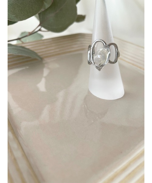 tone(トーン)の「【marumusubi】clear ring(MA)(リング・レディース・ゴールド/シルバー系その他/ゴールド系その他/クリア/シルバー系その他2/ブラウン・FREE)」の1枚目の写真