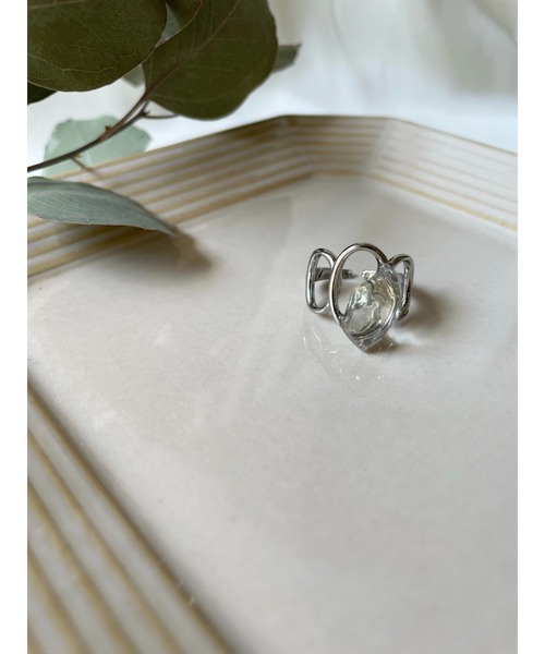 tone(トーン)の「【marumusubi】clear ring(MA)(リング・レディース・ゴールド/シルバー系その他/ゴールド系その他/クリア/シルバー系その他2/ブラウン・FREE)」の11枚目の写真