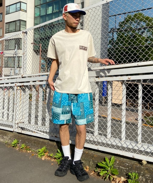 KAVU（カブー）の「KAVU/カブー スタンプTシャツ オーバーサイズ/ビッグシルエット アウトドア/キャンプ 19821851（Tシャツ/カットソー・メンズ・ホワイト×グリーン/ベージュ系その他・M/XL/L）」の18枚目の写真