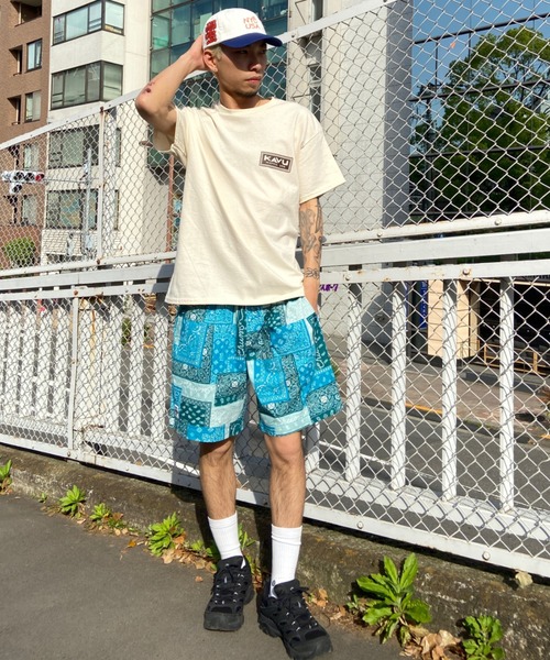 KAVU（カブー）の「KAVU/カブー スタンプTシャツ オーバーサイズ/ビッグシルエット アウトドア/キャンプ 19821851（Tシャツ/カットソー・メンズ・ホワイト×グリーン/ベージュ系その他・M/XL/L）」の19枚目の写真