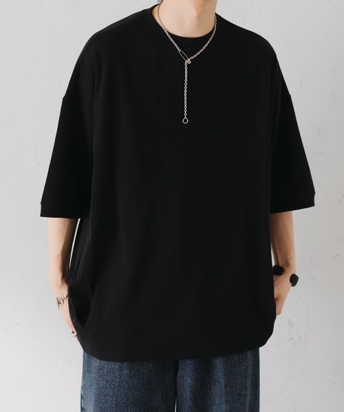 epnok（エプノック）の「タックオーバーTee（Tシャツ/カットソー・メンズ・ブラック/チャコールグレー/グレー/オフホワイト/ライトベージュ/グレイッシュブルー・SMALL/MEDIUM/LARGE）」の18枚目の写真