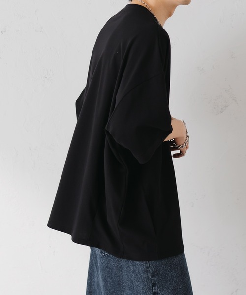 epnok（エプノック）の「タックオーバーTee（Tシャツ/カットソー・メンズ・ブラック/チャコールグレー/グレー/オフホワイト/ライトベージュ/グレイッシュブルー・SMALL/MEDIUM/LARGE）」の19枚目の写真