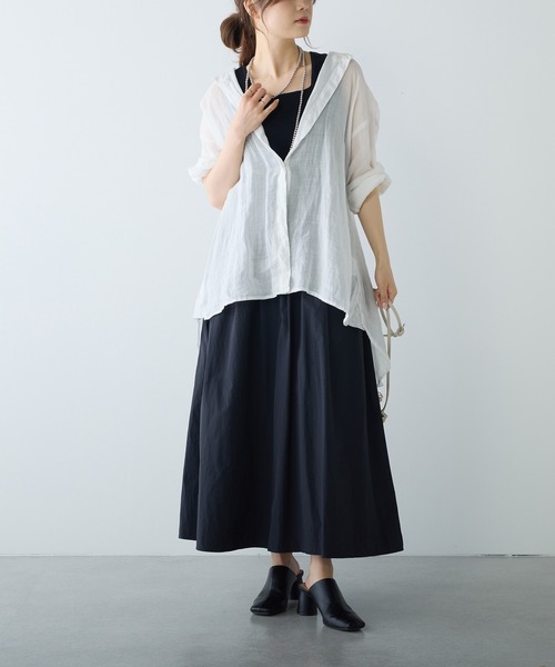 PUAL CE CIN（ピュアルセシン）の「【Du noir】ナイロンボリュームスカート（スカート・レディース・オフホワイト/ピンク/ブラック・FREE）」の15枚目の写真