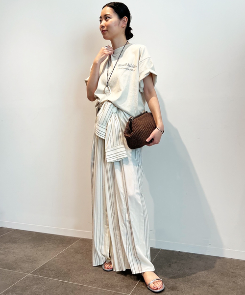 Russell Athletic（ラッセルアスレティック）の「【RUSSELL ATHLETIC/ラッセル・アスレティック】Graphic T-sh（Tシャツ/カットソー・レディース・ブラウン/ネイビー/アイボリー・FREE）」の10枚目の写真