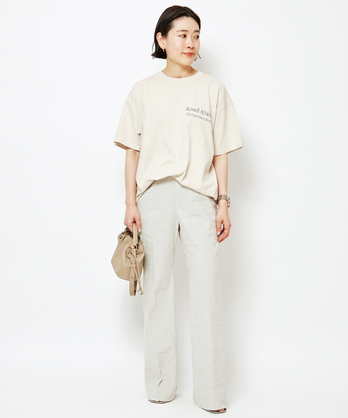 Russell Athletic（ラッセルアスレティック）の「【RUSSELL ATHLETIC/ラッセル・アスレティック】Graphic T-sh（Tシャツ/カットソー・レディース・ブラウン/ネイビー/アイボリー・FREE）」の15枚目の写真