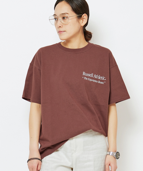 Russell Athletic（ラッセルアスレティック）の「【RUSSELL ATHLETIC/ラッセル・アスレティック】Graphic T-sh（Tシャツ/カットソー・レディース・ブラウン/ネイビー/アイボリー・FREE）」の22枚目の写真