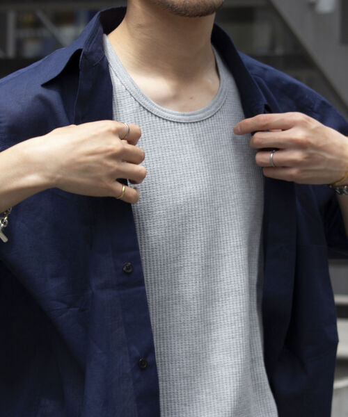 GLOSTER（グロスター）の「【GLOSTER/グロスター】T/Cサーマルタンクトップ（タンクトップ・メンズ・グレー/オフホワイト/ブラック・M/L）」の5枚目の写真