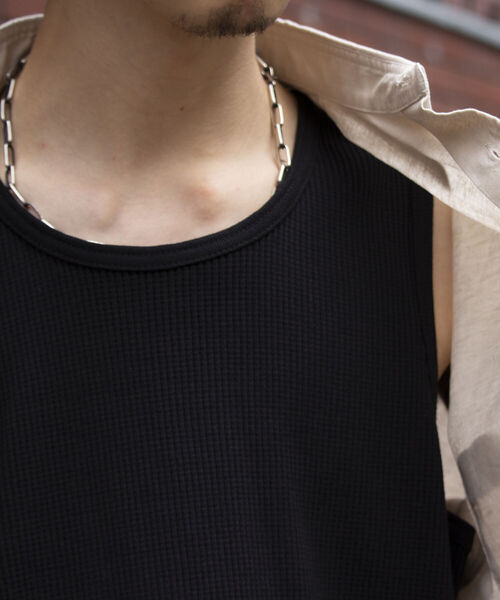 GLOSTER（グロスター）の「【GLOSTER/グロスター】T/Cサーマルタンクトップ（タンクトップ・メンズ・グレー/オフホワイト/ブラック・M/L）」の10枚目の写真