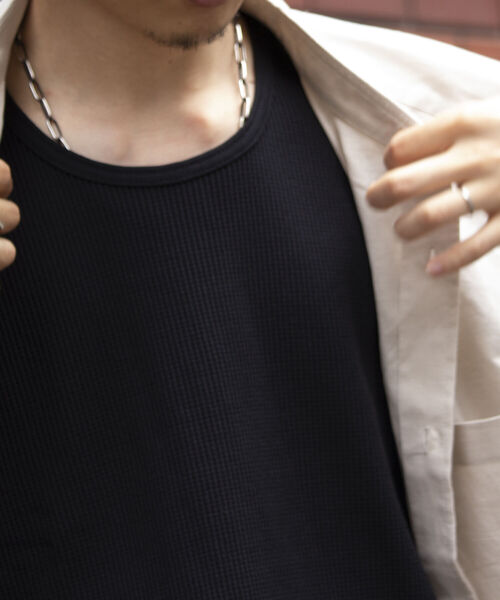 GLOSTER（グロスター）の「【GLOSTER/グロスター】T/Cサーマルタンクトップ（タンクトップ・メンズ・グレー/オフホワイト/ブラック・M/L）」の14枚目の写真