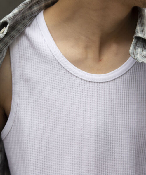 GLOSTER（グロスター）の「【GLOSTER/グロスター】T/Cサーマルタンクトップ（タンクトップ・メンズ・グレー/オフホワイト/ブラック・M/L）」の15枚目の写真
