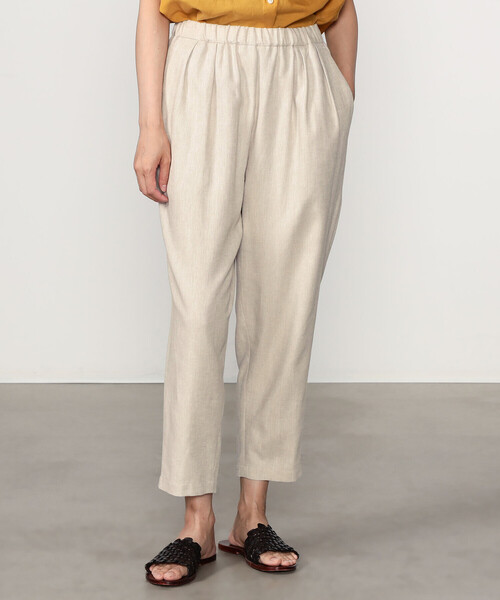Morris & Sons(モリスアンドサンズ)の「MORRIS & SONS | リネンタックパンツ(その他パンツ・レディース・ベージュ系その他/ブラック系その他・0/1)」の2枚目の写真