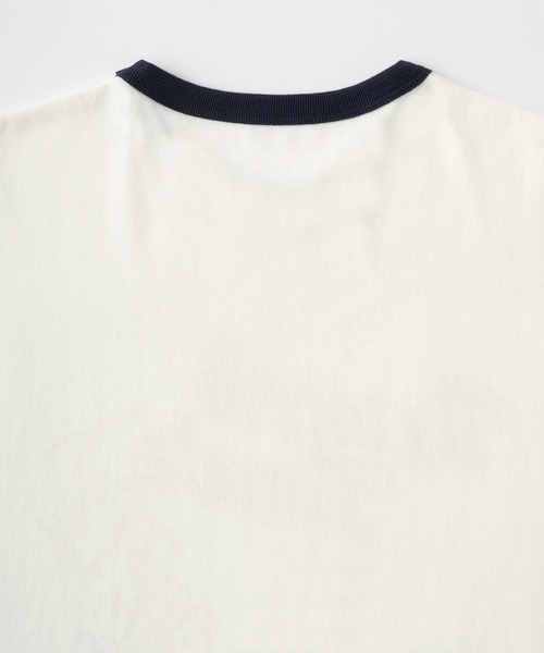 MONO-MART LADY'S(モノマートレディース)の「ユニークレトロboyグラフィックリンガーTシャツ(Tシャツ/カットソー・レディース・アイボリー/オフホワイト/オートミール/ワイン/ネイビー・FREE)」の19枚目の写真