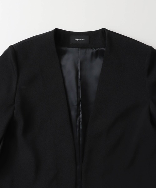 DRESSLAVE(ドレスレイブ)の「slit sleeve cape jacket(スリットスリーブケープジャケット)(ノーカラージャケット・レディース・ホワイト/ブラック・38)」の18枚目の写真