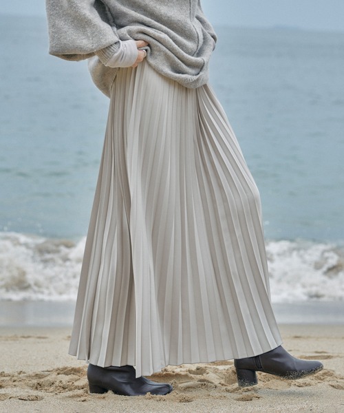 select MOCA（セレクトモカ）の「ロングプリーツスカート（スカート・レディース・ブラック/ブラウン/ライトベージュ・FREE）」の16枚目の写真