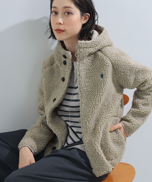 Ray BEAMS（レイビームス）の「GYMPHLEX / フード ボア ジャケット（その他アウター・レディース・シルバー/ブラック・14/16）」の15枚目の写真