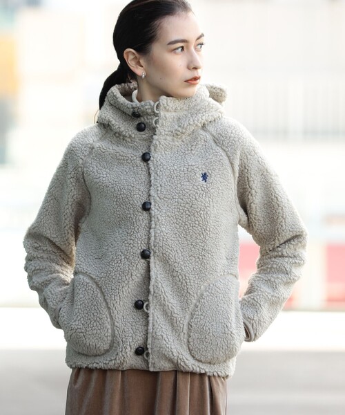 Ray BEAMS（レイビームス）の「GYMPHLEX / フード ボア ジャケット（その他アウター・レディース・シルバー/ブラック・14/16）」の7枚目の写真