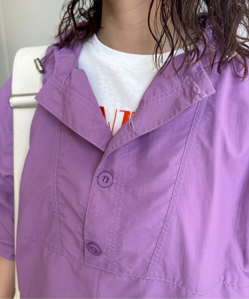 CPCM（シーピーシーエム）の「ナイロンアノラックパーカー（パーカー・レディース・チャコールグレー/アイボリー/パープル・FREE）」の21枚目の写真