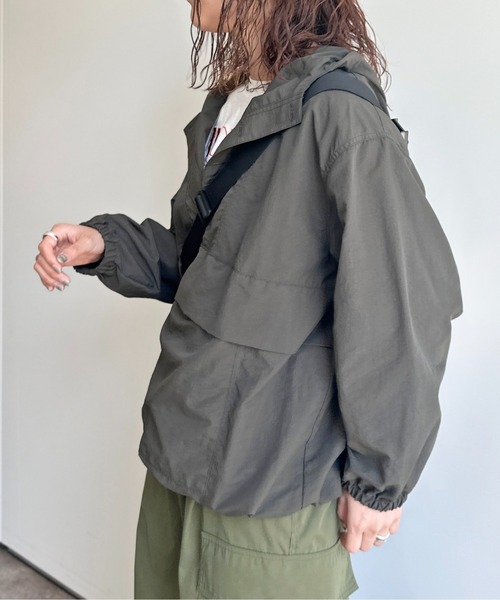 CPCM（シーピーシーエム）の「ナイロンアノラックパーカー（パーカー・レディース・チャコールグレー/アイボリー/パープル・FREE）」の20枚目の写真