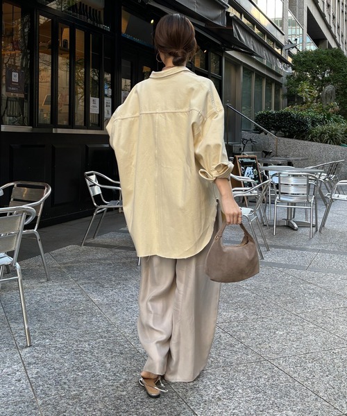 新色追加】ダメージデニムシャツ（シャツ/ブラウス）｜DouDou