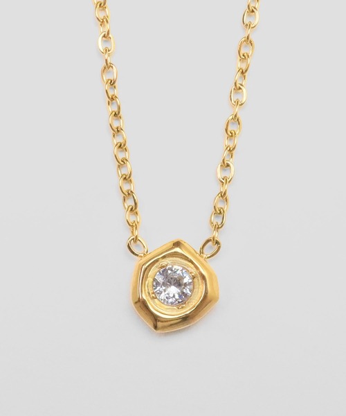 インペリアルネックレス ゴールド×ブラック IMPERIAL blackdia ocean CZ一粒ジュエリーネックレス（ネックレス