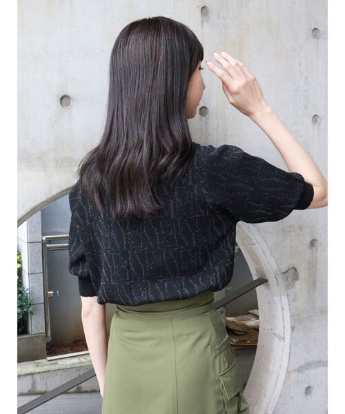 MURUA(ムルーア)の「フォントパターンニット(ニット/セーター・レディース・ベージュ/オレンジ/ブラック・FREE)」の11枚目の写真