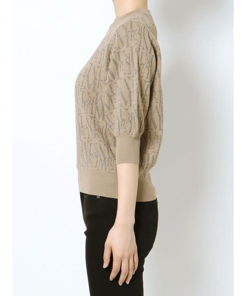 MURUA(ムルーア)の「フォントパターンニット(ニット/セーター・レディース・ベージュ/オレンジ/ブラック・FREE)」の14枚目の写真