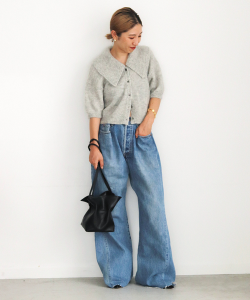Plage Kid Mohair ショートスリーブカーディガン plage（プラージュ）の「Kid Mohair ショートスリーブカーディガン