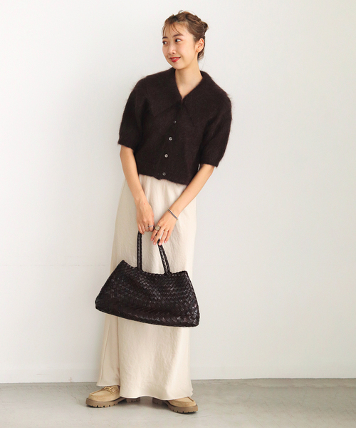Plage - Plage Kid Mohair ショートスリーブカーディガン plage（プラージュ）の「Kid Mohair ショートスリーブカーディガン