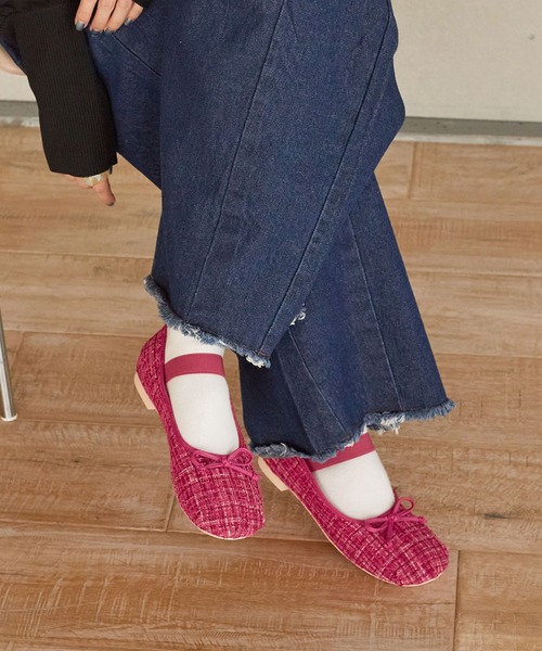 w closet(ダブルクローゼット)の「バレエシューズ(パンプス・レディース・ピンク/ホワイト/ブラック/ブルー/シルバー/ピンク系その他/ゴールド/ブラック系/ブラック系その他・L/M)」の7枚目の写真