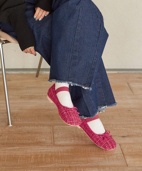 w closet(ダブルクローゼット)の「バレエシューズ(パンプス・レディース・ピンク/ホワイト/ブラック/ブルー/シルバー/ピンク系その他/ゴールド/ブラック系/ブラック系その他・L/M)」の11枚目の写真