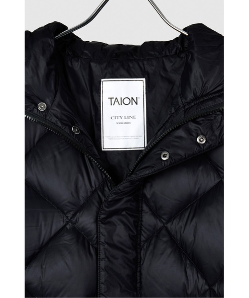 TAION(タイオン)の「【パッカブル】【軽量】TAION パッカブルフードロングダウンジャケット(ダウンジャケット/コート・レディース・ブラック/オフホワイト/ベージュ・M/L)」の14枚目の写真