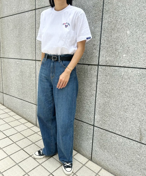 Niell(ニール)の「【H by FIGER/エイチ バイ フィガー】刺繍ロゴ 半袖 Tシャツ(Tシャツ/カットソー・レディース・ホワイト/ブラック・M/L/XL)」の16枚目の写真