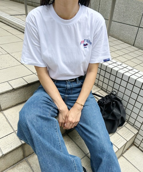 Niell(ニール)の「【H by FIGER/エイチ バイ フィガー】刺繍ロゴ 半袖 Tシャツ(Tシャツ/カットソー・レディース・ホワイト/ブラック・M/L/XL)」の11枚目の写真
