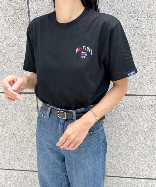 Niell(ニール)の「【H by FIGER/エイチ バイ フィガー】刺繍ロゴ 半袖 Tシャツ(Tシャツ/カットソー・レディース・ホワイト/ブラック・M/L/XL)」の20枚目の写真