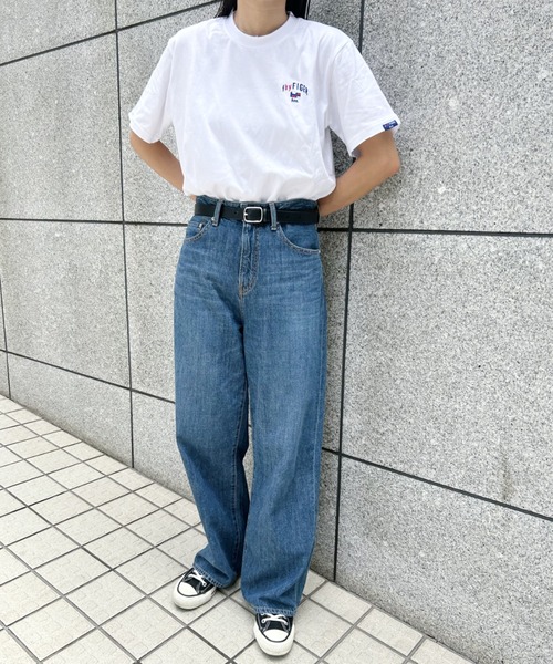 Niell(ニール)の「【H by FIGER/エイチ バイ フィガー】刺繍ロゴ 半袖 Tシャツ(Tシャツ/カットソー・レディース・ホワイト/ブラック・M/L/XL)」の17枚目の写真