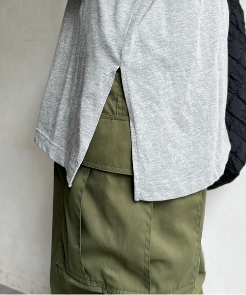 CPCM(シーピーシーエム)の「マウンテンロゴBIGロンT(Tシャツ/カットソー・レディース・オフホワイト/チャコールグレー/グレー・FREE)」の12枚目の写真