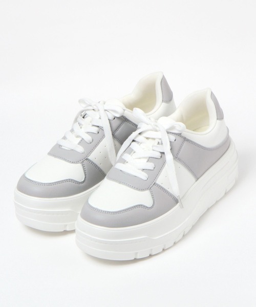 BAYFLOW(ベイフロー)の「厚底スニーカー(スニーカー・レディース・ホワイト/グレー・MEDIUM/LARGE)」の1枚目の写真
