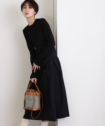 N.（N. Natural Beauty Basic） | ◆ビスチェ風ニットドッキングワンピース(ワンピース)