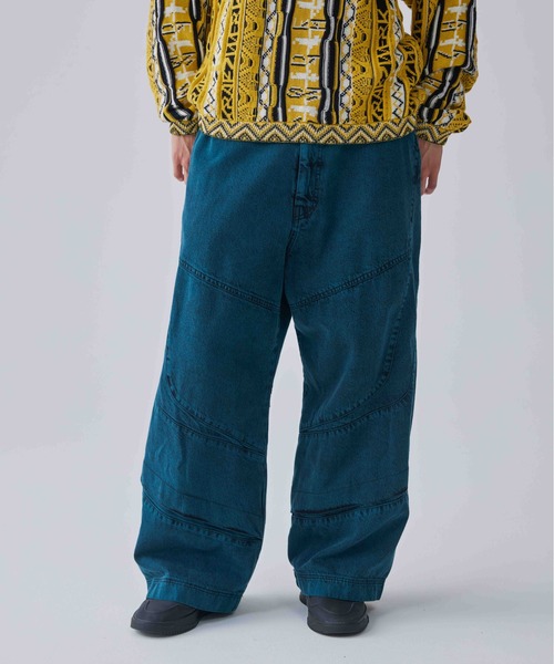 Iroquois（イロコイ）の「11oz OLD DENIM WIDE PT OVER DYE（デニムパンツ・メンズ・ライトグリーン/ダークグリーン/ワイン/ラベンダー・2/1/3）」の5枚目の写真